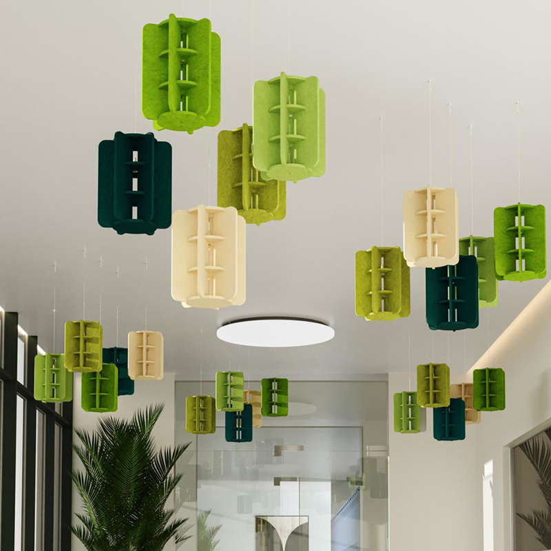 현대 디자인 음향 패널 배플 체육관 사용을 위한 흡음 및 환경 친화적인 폴리에스테르 섬유 보드 스트립 모양 현대 디자인 음향 패널 배플 체육관 사용을 위한 흡음 및 환경 친화적인 폴리에스테르 섬유 보드 스트립 모양