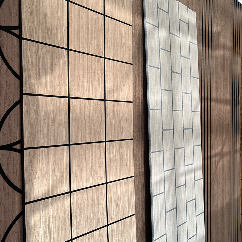 아파트의 음향 적용을 위한 산업 디자인 스타일 목재 베니어 음향 벽면 폼 패널
