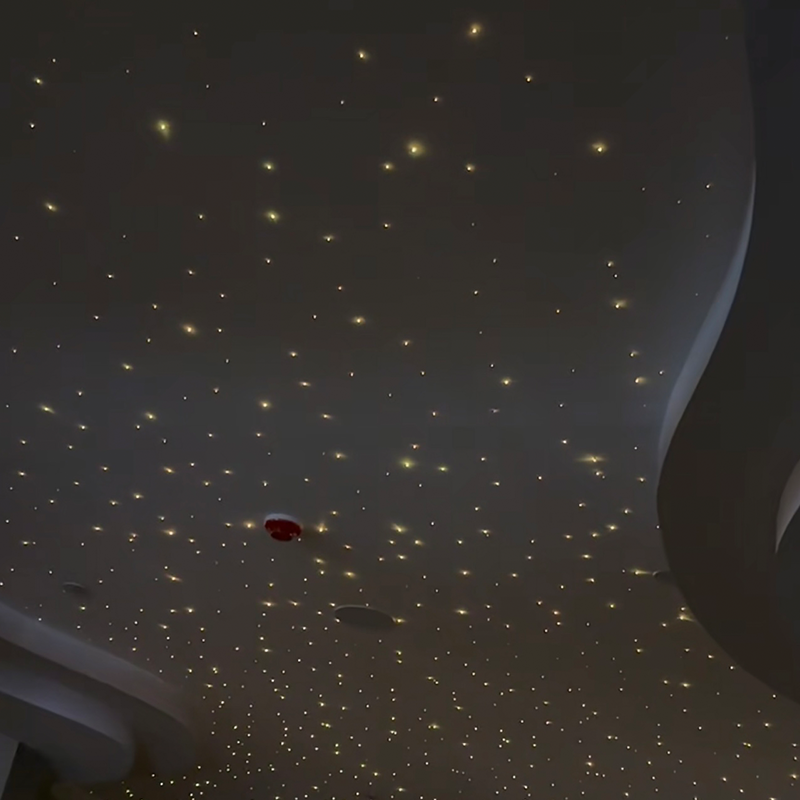 거실을 위한 현대 작풍 광섬유 RGB 빛 별 천장판 7 색깔 석고