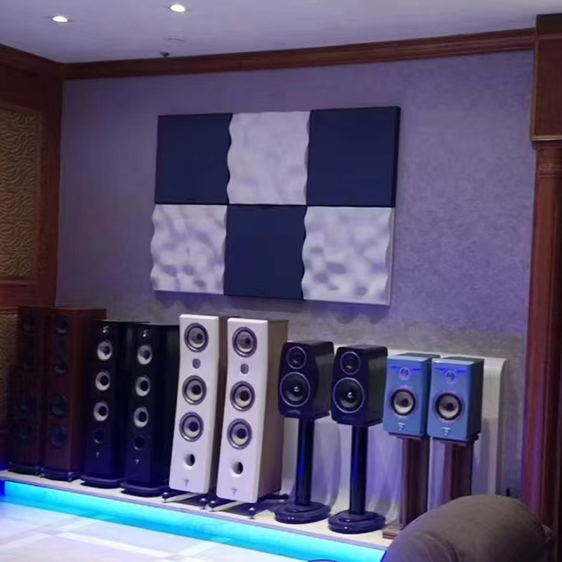 유효한 홀 신청 그래픽 디자인을 위한 현대 3D 다채로운 청각적인 소리 유포자 패널 장식적인 천장 벽 디자인